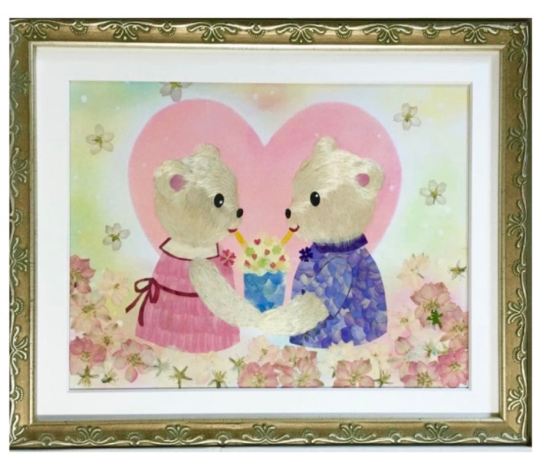 押し花アート額【 タテ34cm×ヨコ40cm】