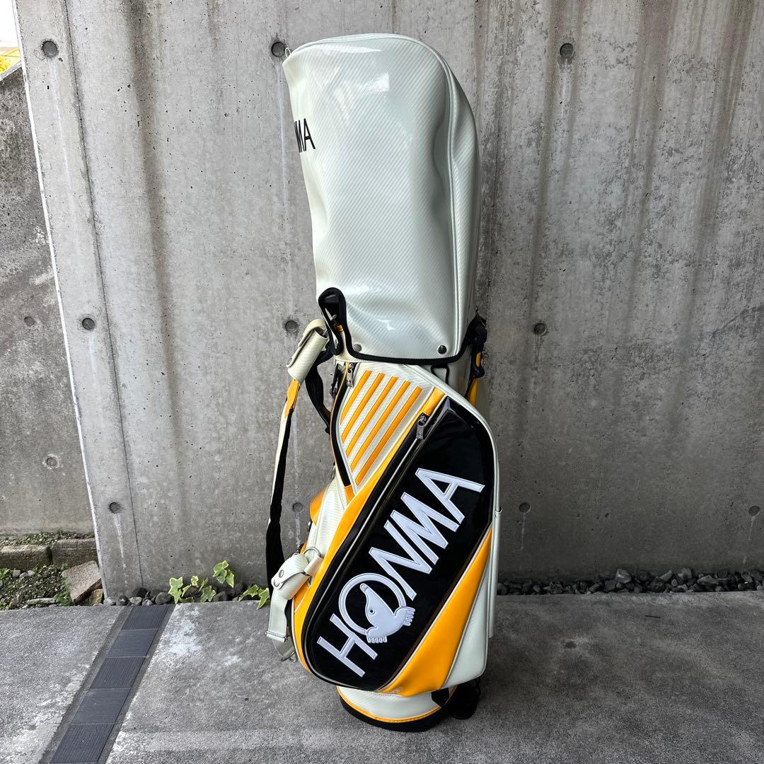 HONMA キャディバッグ ホワイト/イエロー