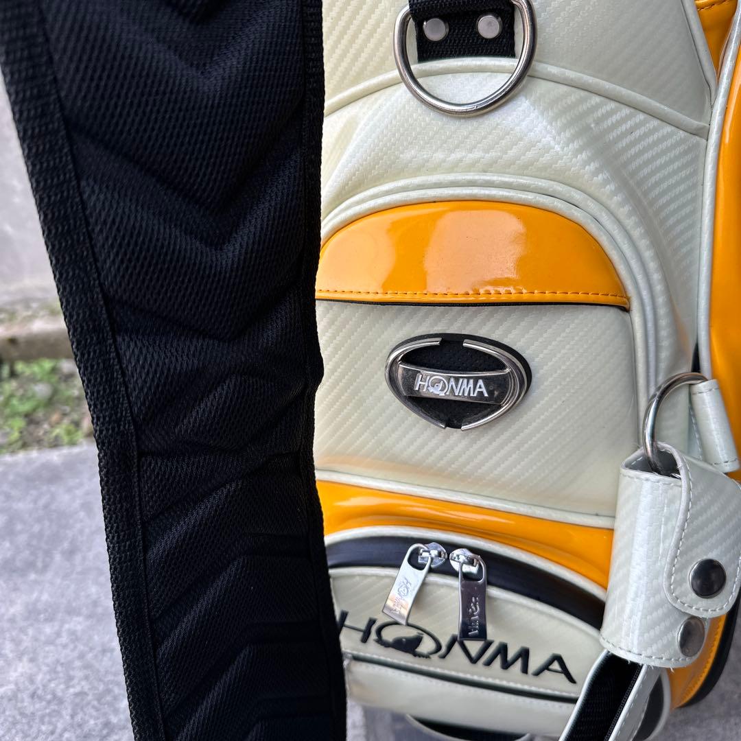 HONMA キャディバッグ ホワイト/イエロー