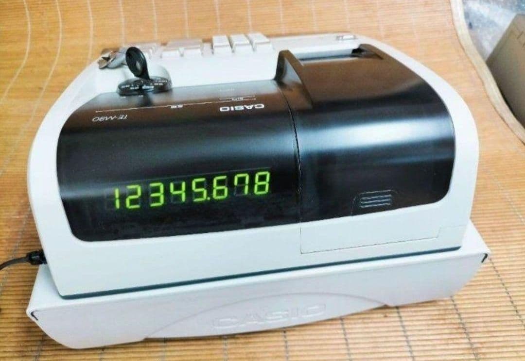 カシオレジスター　TE-M80　中古品　人気機種感熱紙　送料無料　357412