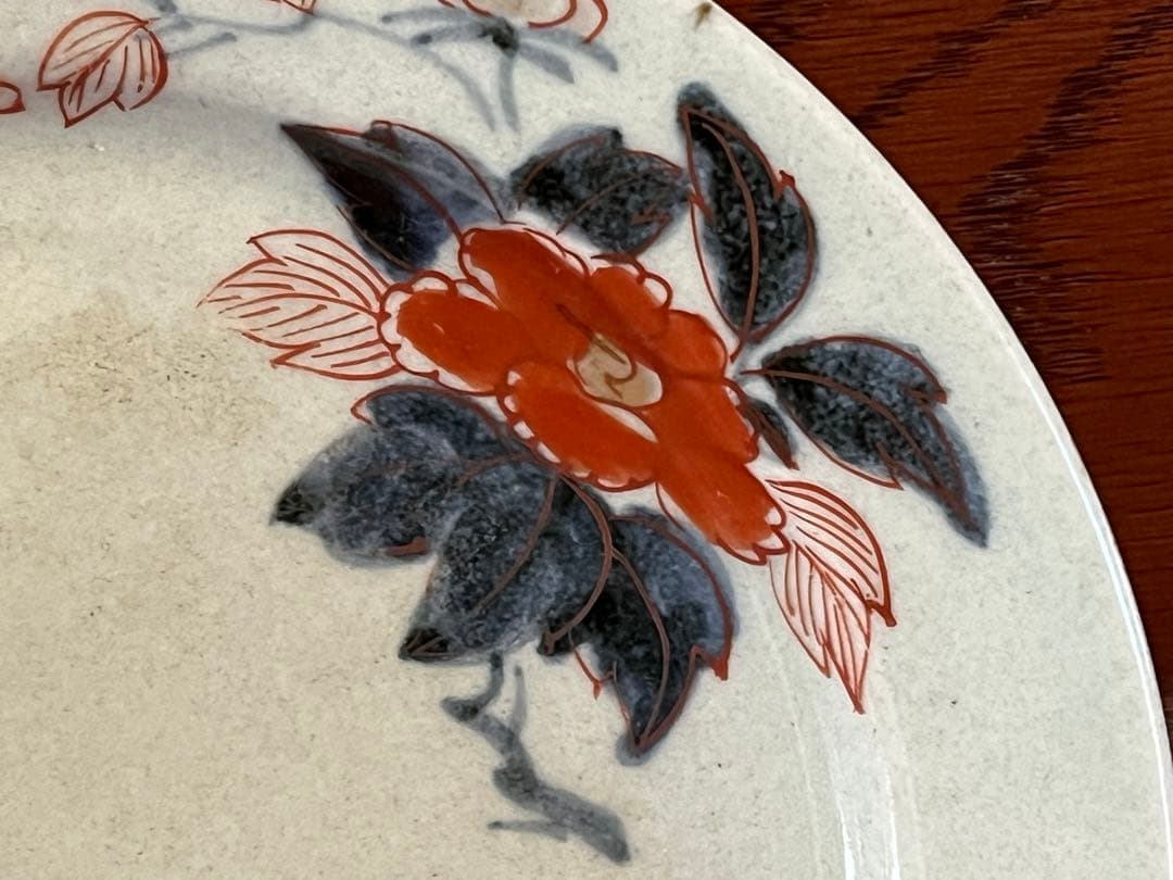 江戸中期頃　古伊万里６寸色絵皿