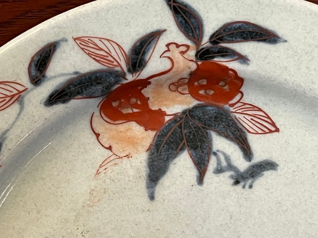 江戸中期頃　古伊万里６寸色絵皿