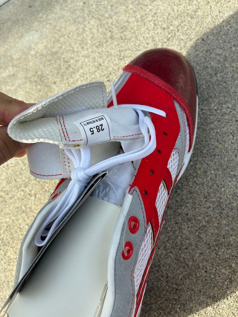 ASICS オーダースパイクシューズ レッド/ホワイト