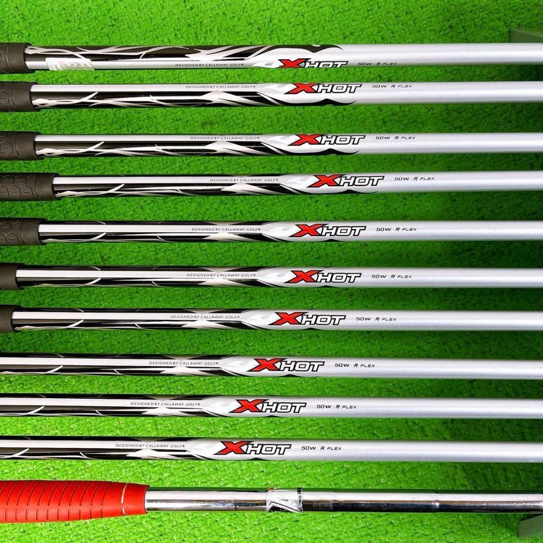 メンズ キャロウェイ X HOT 現行モデル ゴルフセット 右11本 初心者
