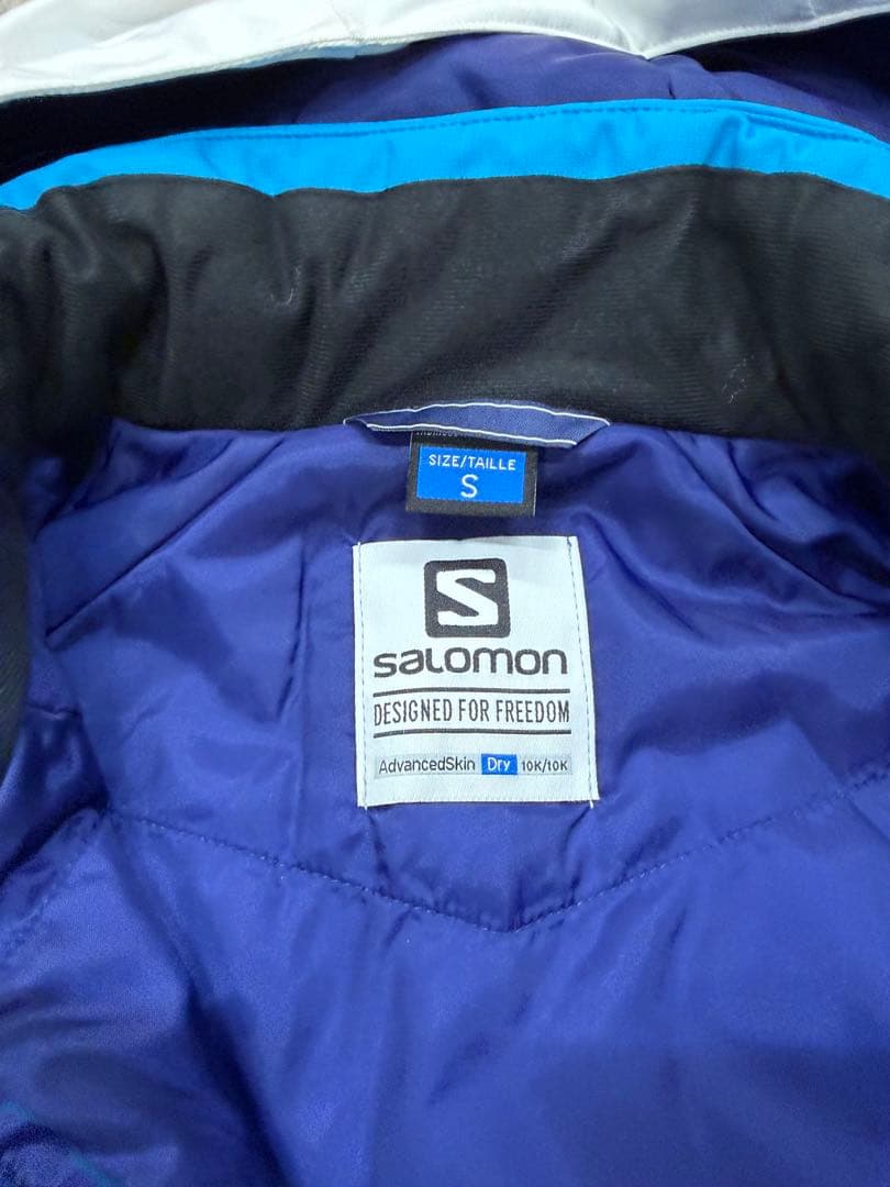 Salomon スキー用ジャケット Sサイズ 青/白. NEW