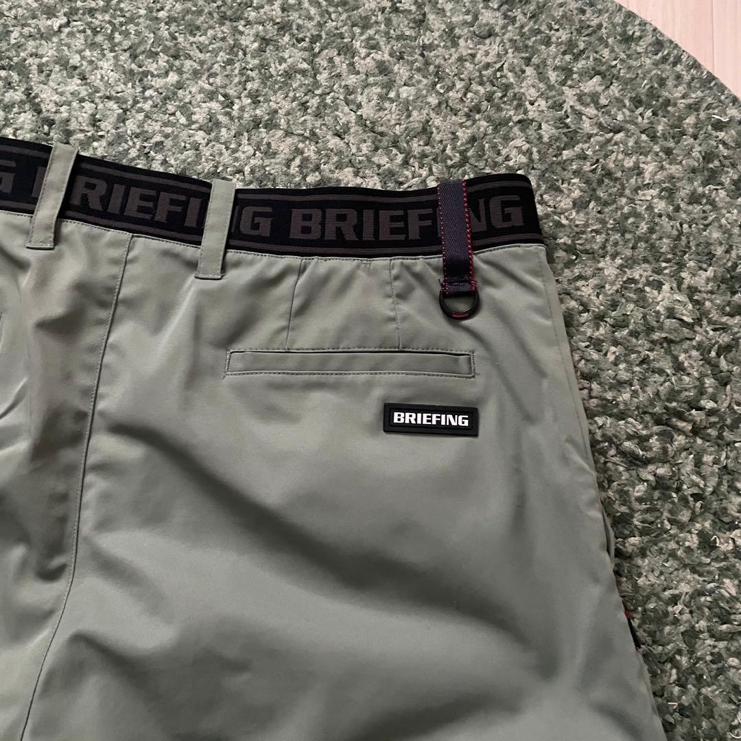 BRIEFING LOGO ELASTIC SHORT PANTS オリーブ M