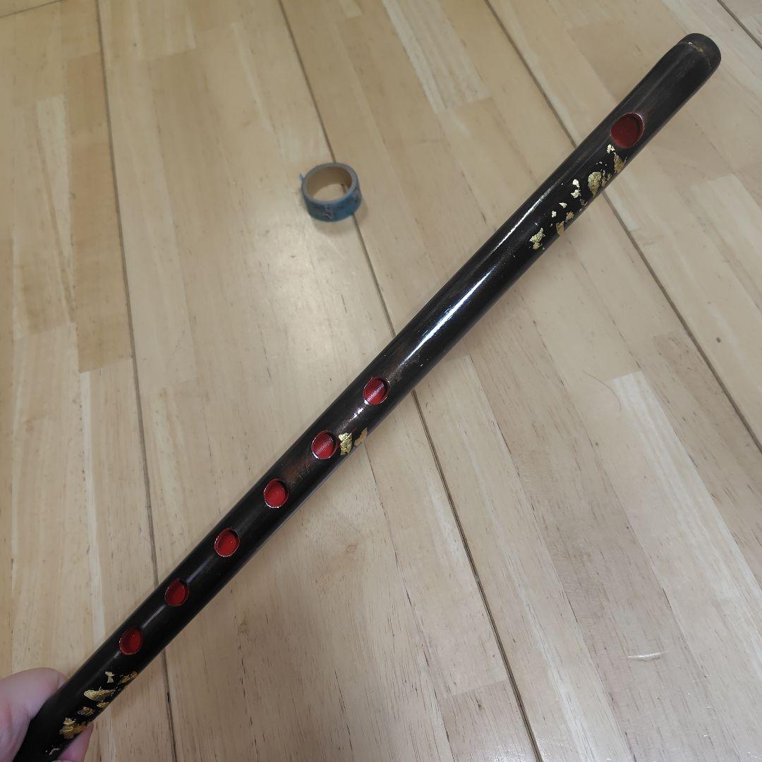 篠笛 六穴六本調子 炙り金箔 ５３