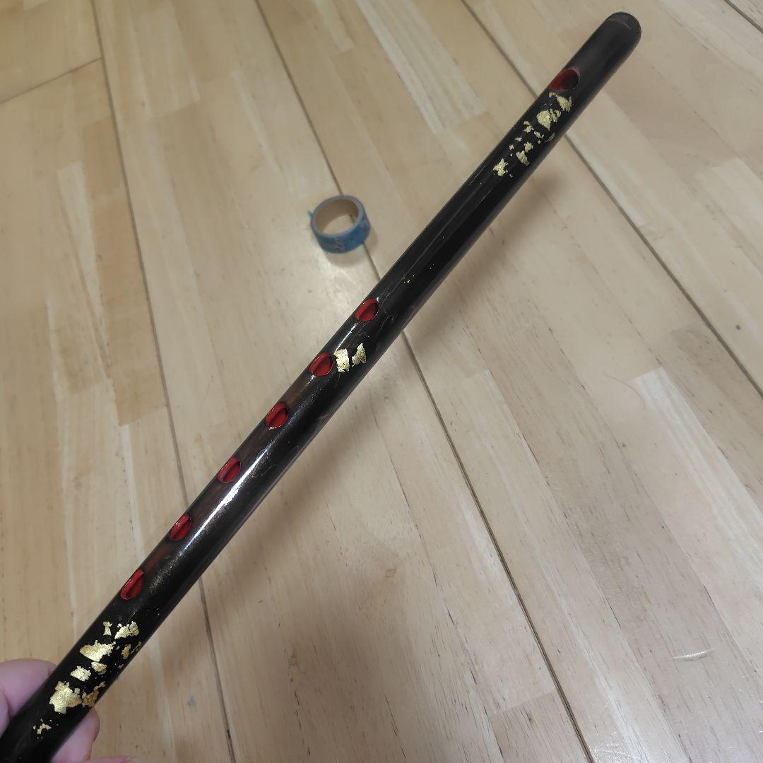 篠笛 六穴六本調子 炙り金箔 ５３