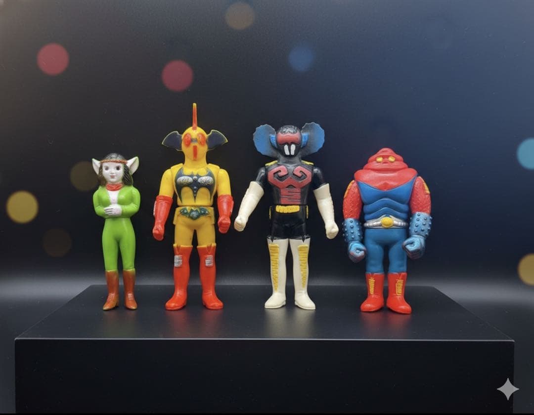 当時物 アクマイザー3 ソフビ 4体 ザビタン・ガブラ・イビル・ダルニヤ美品