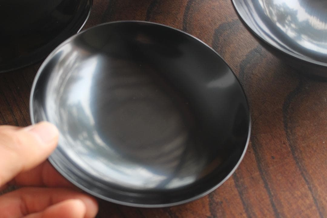 デッドストック！極上銀地に優美な四君子蒔絵の映えるお椀2点（検輪島塗蒔絵椀煮物椀