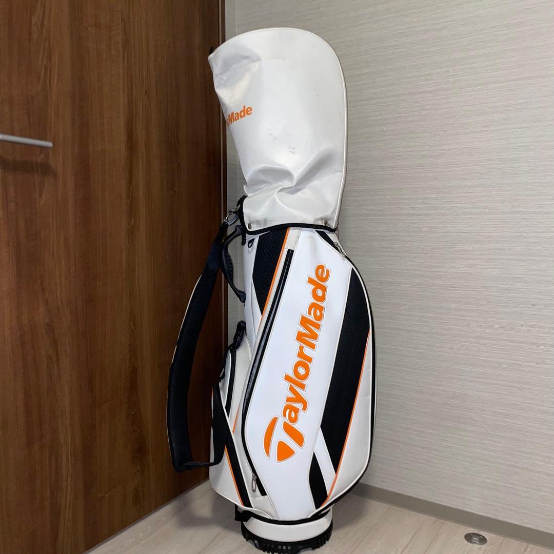 【taka】TaylorMade キャディバッグ ホワイト/オレンジ
