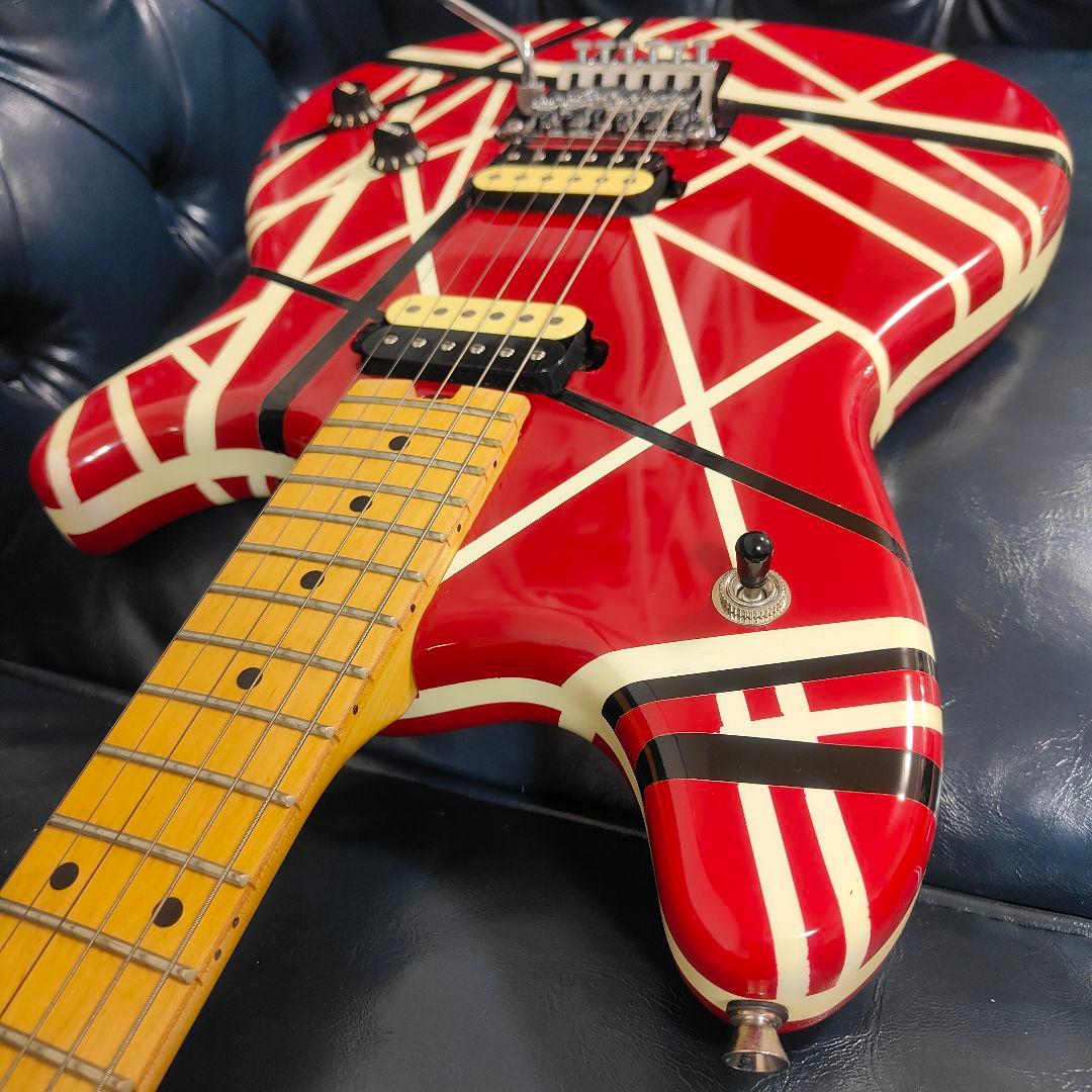 EVHタイプ フランケン仕様 ギター ノーブランド MUSIC MANバッグ付き