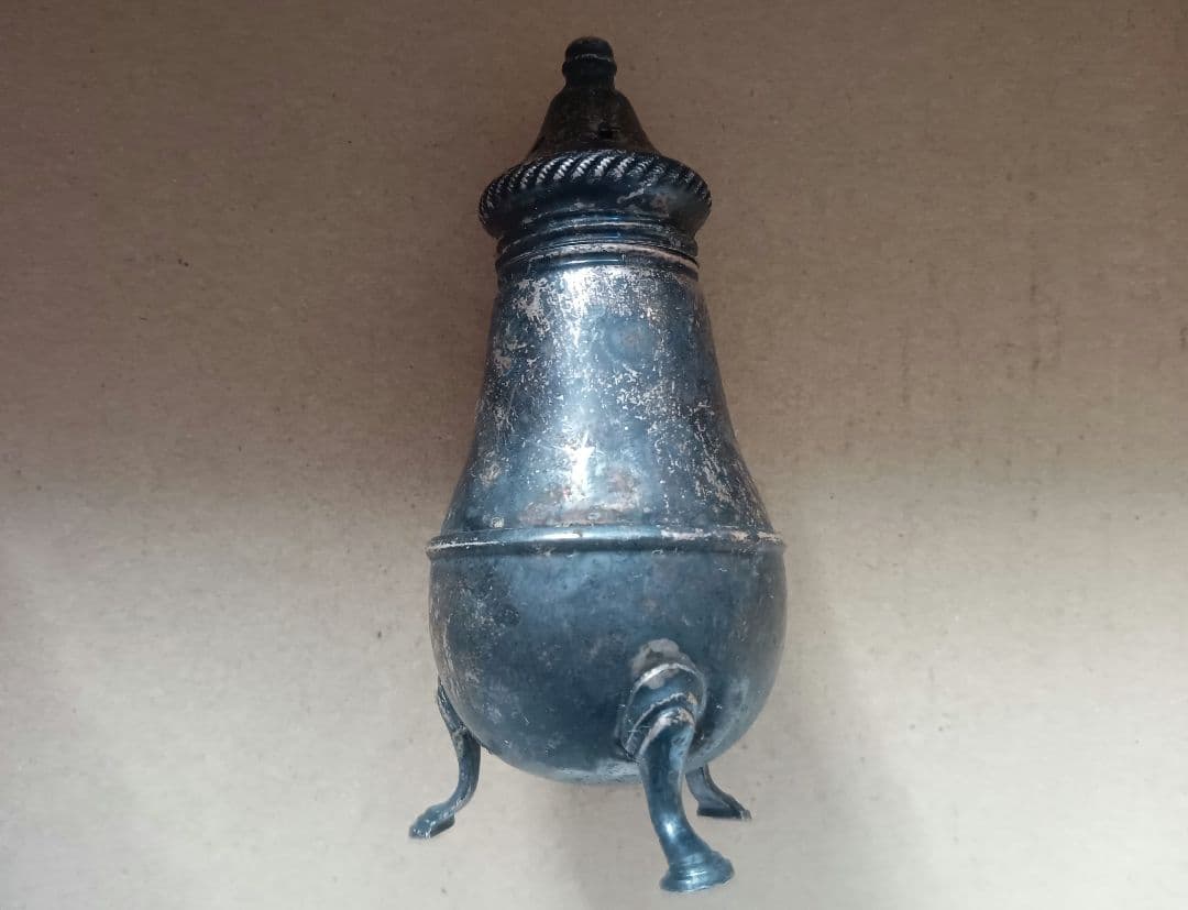 純銀925 塩/コショウ入れ ① ソルト/ペッパー入れ 刻印 猫足 アンティーク