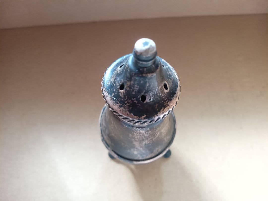 純銀925 塩/コショウ入れ ① ソルト/ペッパー入れ 刻印 猫足 アンティーク