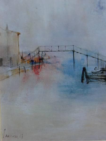 ジャン・ジャンセン、【マゾルボの橋】、希少な額装用画集より、新品額装付、状態良好