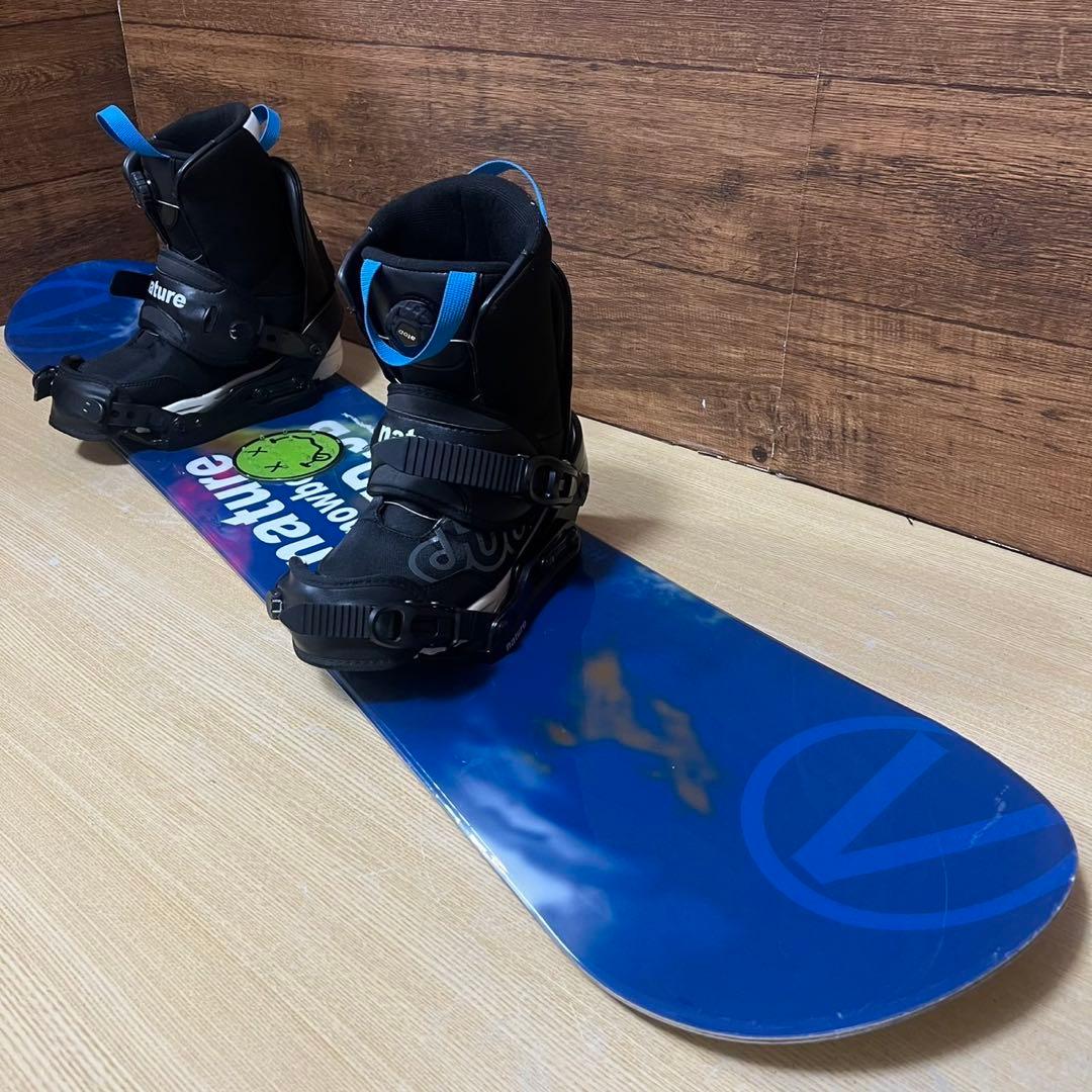美品　nature ネイチャー スノーボード キッズ　ジュニア　3点 120cm