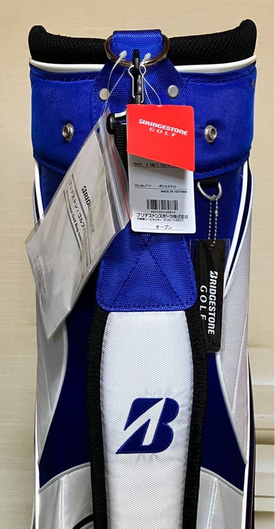 BRIDGESTONE ゴルフ キャディバッグ ホワイト/ブルー