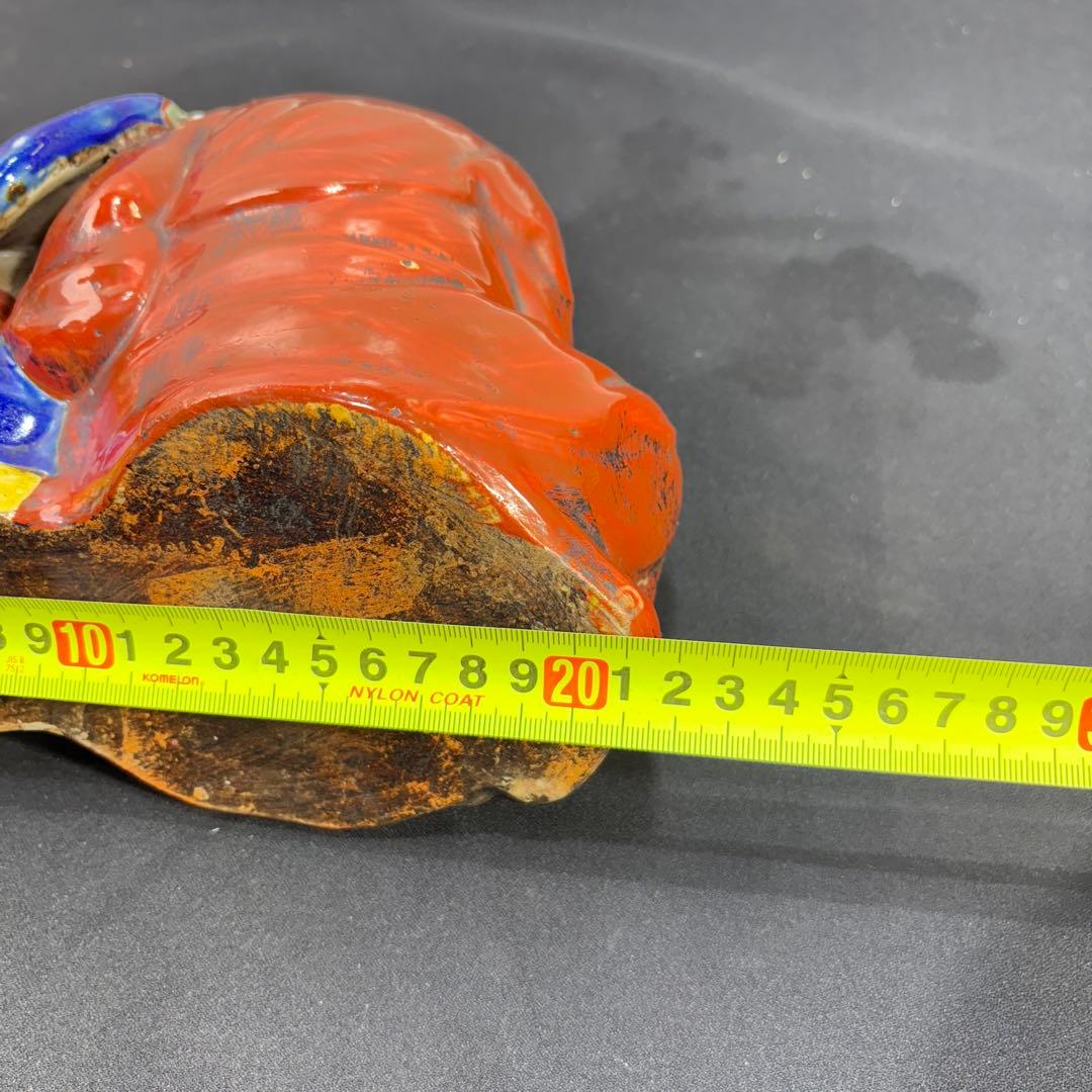 九谷焼　古九谷　和装美人　達磨の耳かき像　明治期？　置物　飾り物　時代物