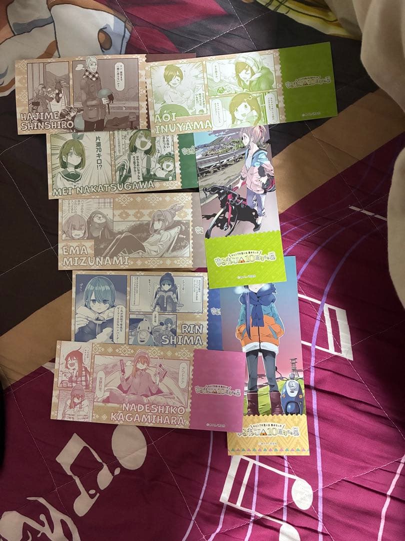 ゆるキャン△10周年記念展　ピクチャーチケット風カード　8枚