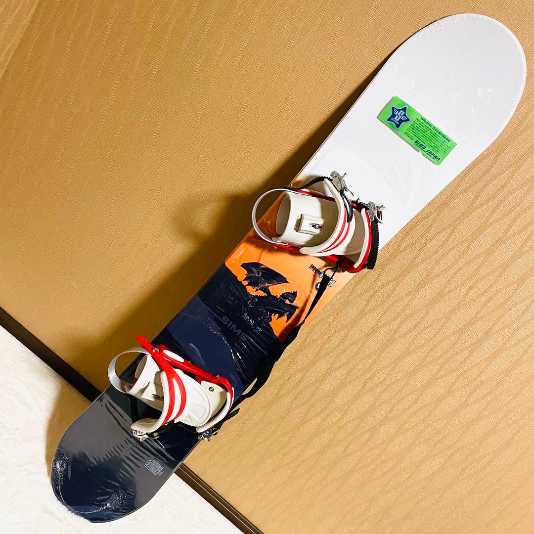 【新品】SIMSスノーボード146cmビンディングS/Mリーシュコード バッグ