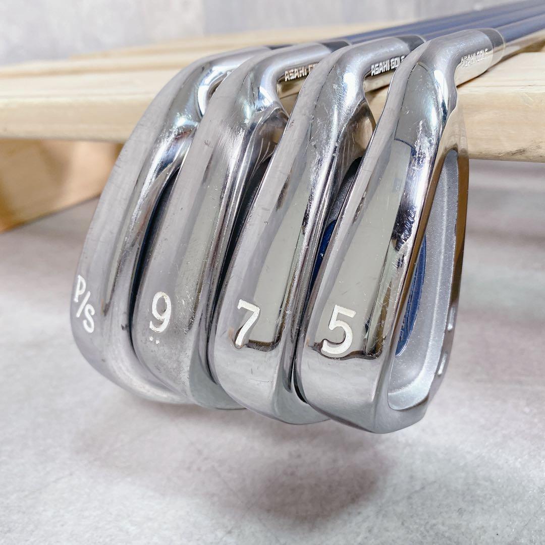 V832 朝日ゴルフ 他 ゴルフクラブ レディース セット 青 キャディバッグ