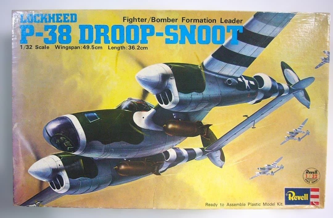 Revell 1/32 P-38 ①ドループ-スヌート　②ライトニング