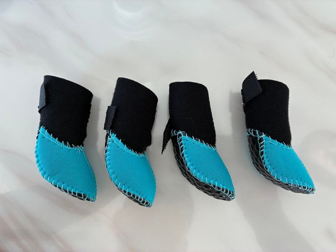 WANDAWAY ドッグブーツ 青と黒