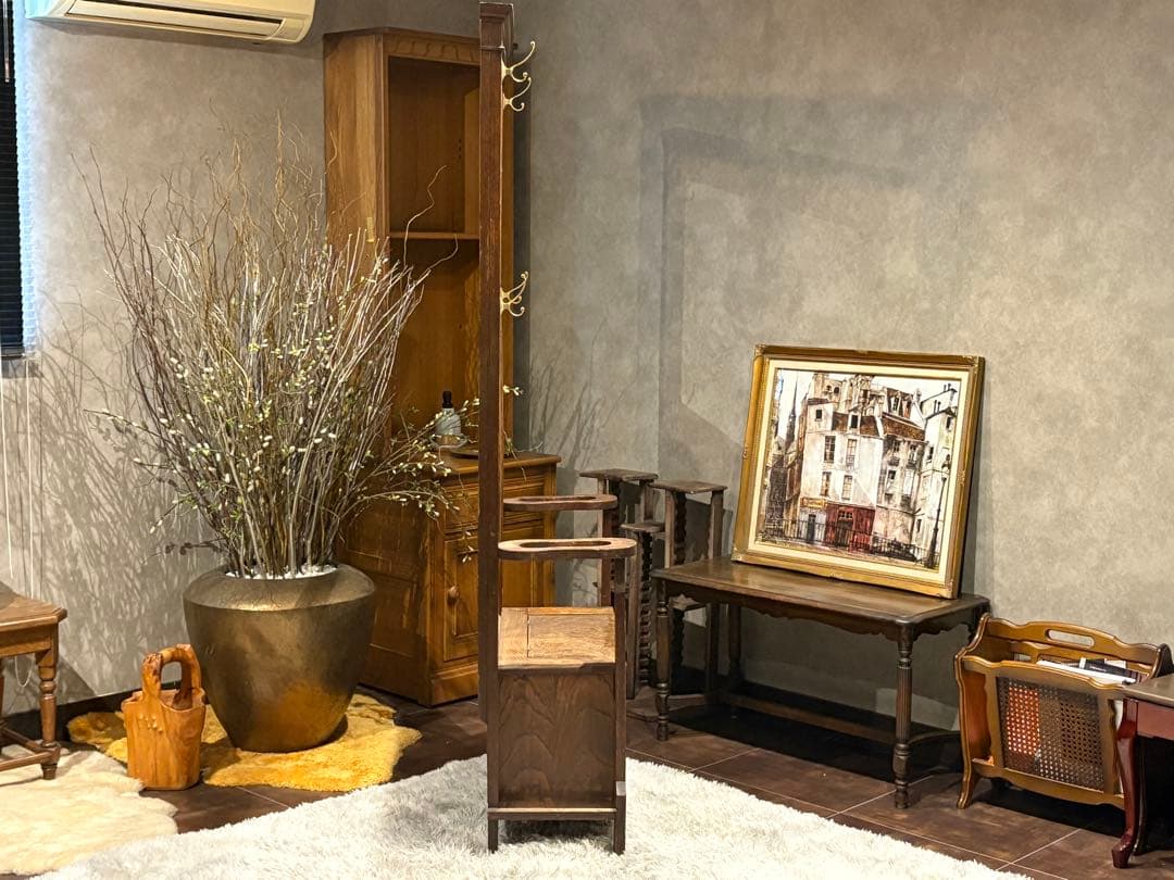 ホールスタンドチェア　コート掛け　帽子掛け　アンティーク　ビンテージ　nH