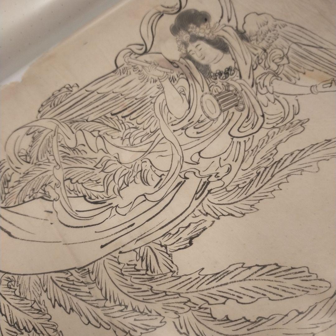 超貴重古い水墨画　絵師による仏画写し下絵沢山　日本画