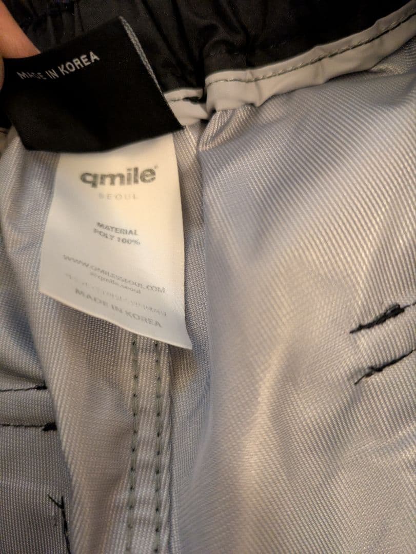 qmile キュマイル　黒 防水　ナイロンパンツ　スノーボードパンツ　Ｍ　韓国