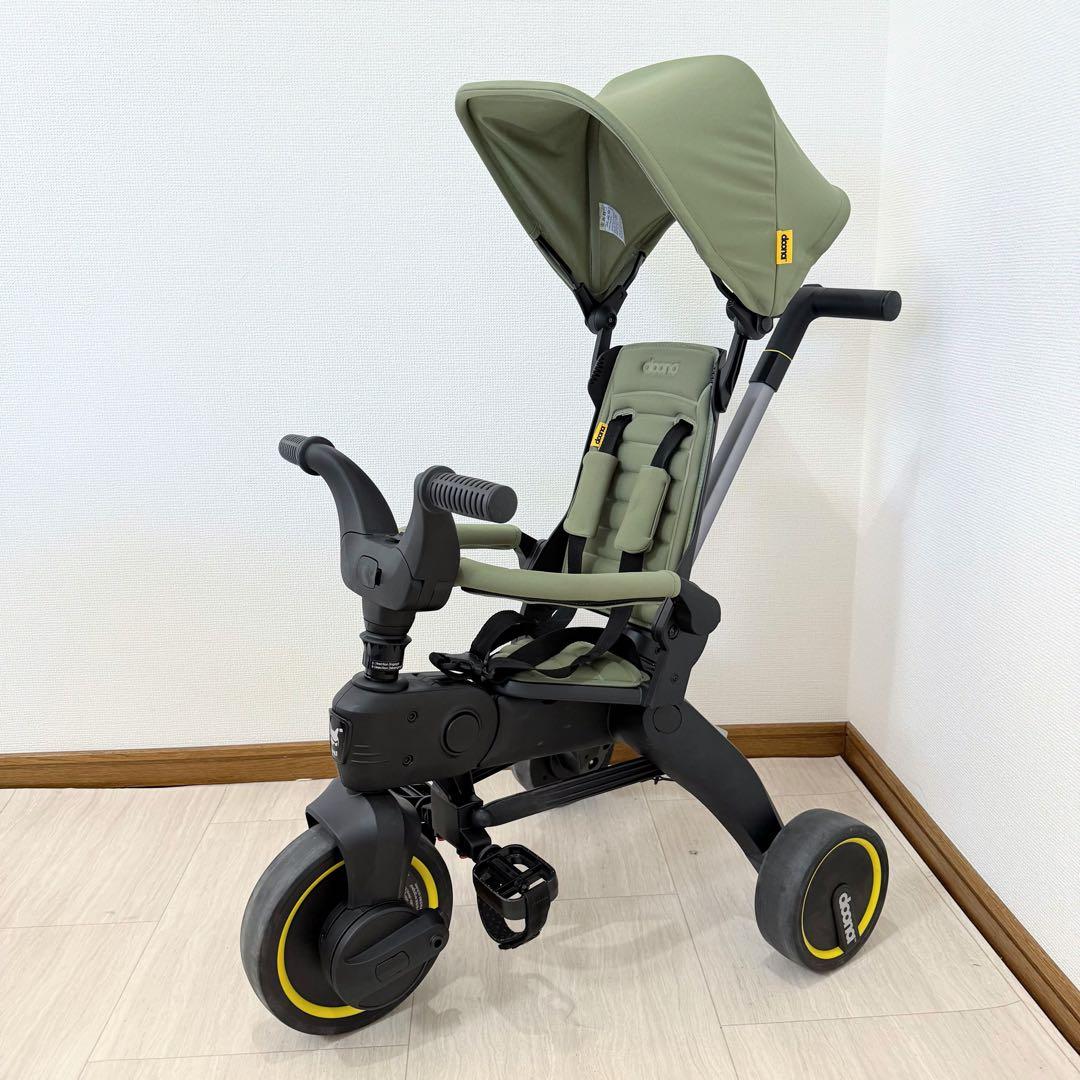 【美品】doonaドゥーナ リキトライク　世界最小 折りたたみ三輪車　カーキ