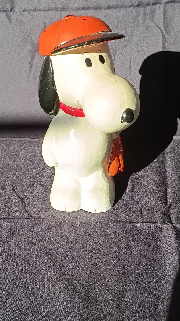 スヌーピー 貯金箱 ベースボール Determind 70年代 アメトイ
