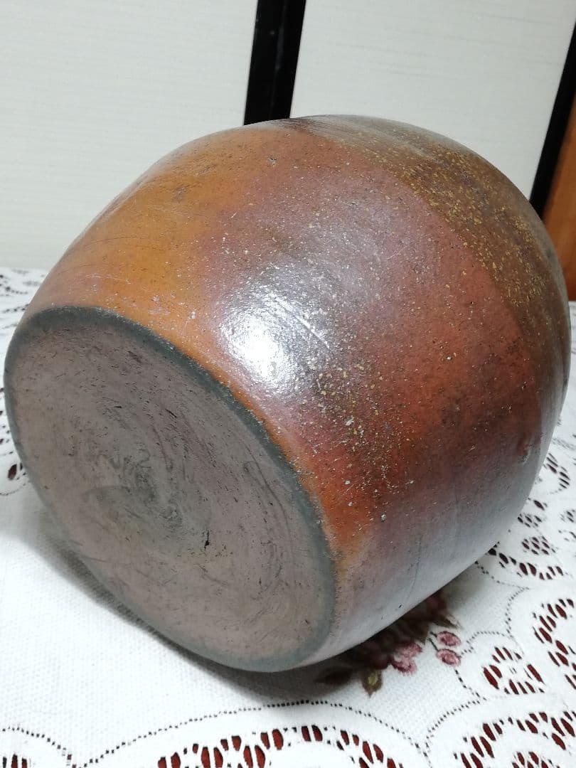 江戸末期 古備前 二升徳利 備前焼 窯印 木村の作 花入 フラワーベース 花器