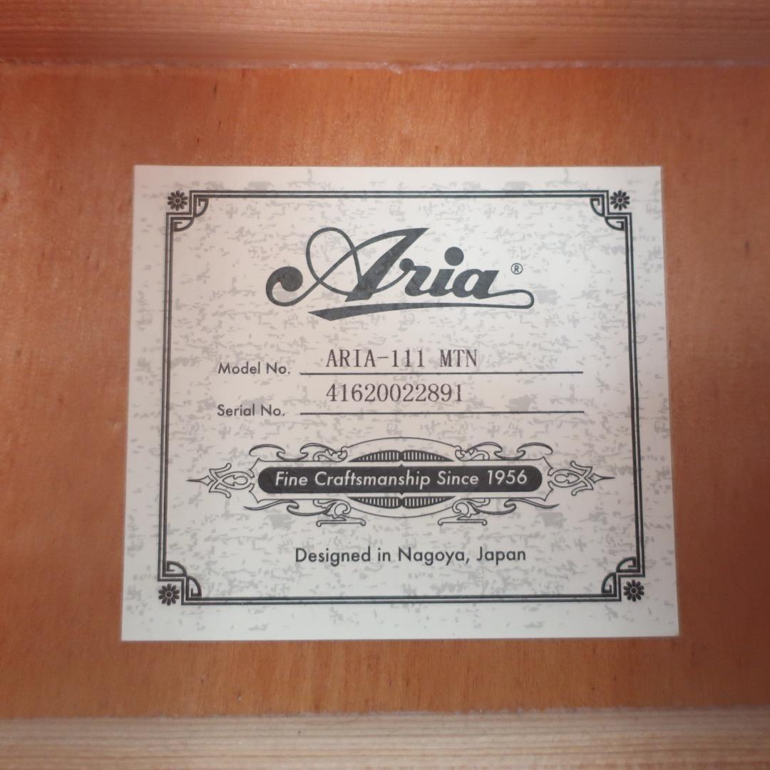 美品 ARIA-111 MTN アコースティックギター サテンフィニッシュ