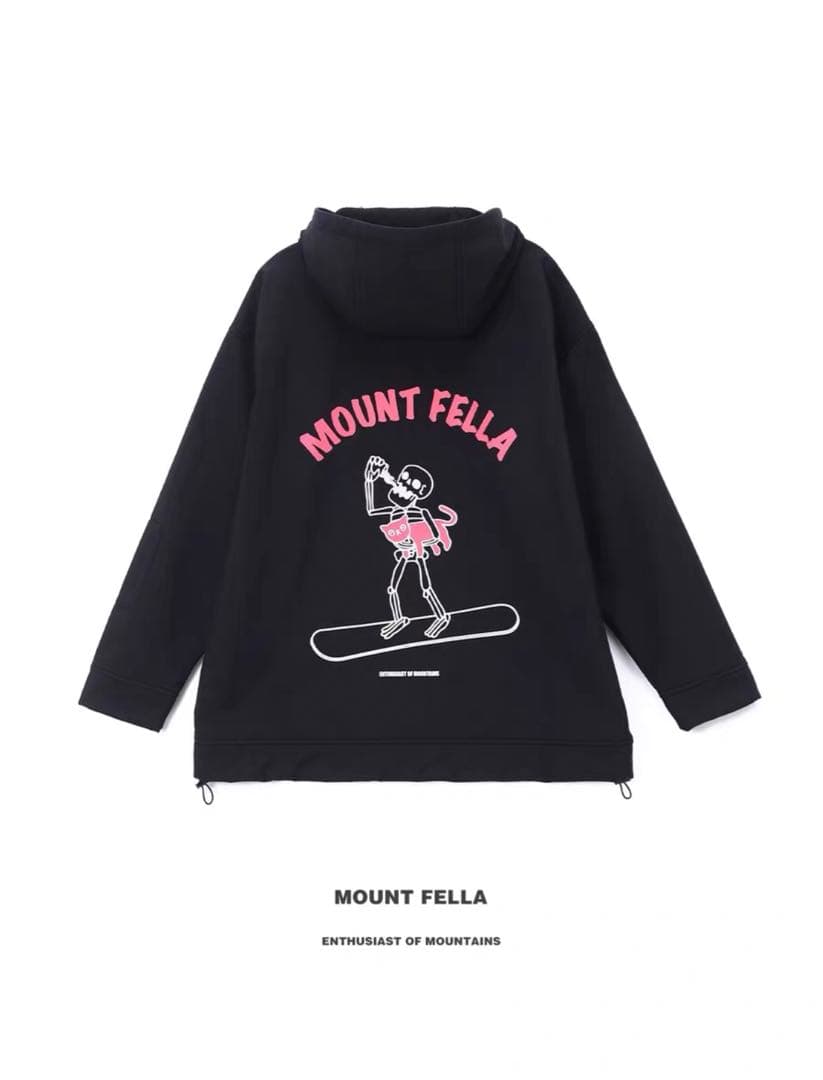 スノーボード パーカー 男女兼用防風3層フィルム入り ボンディング プルオーバー