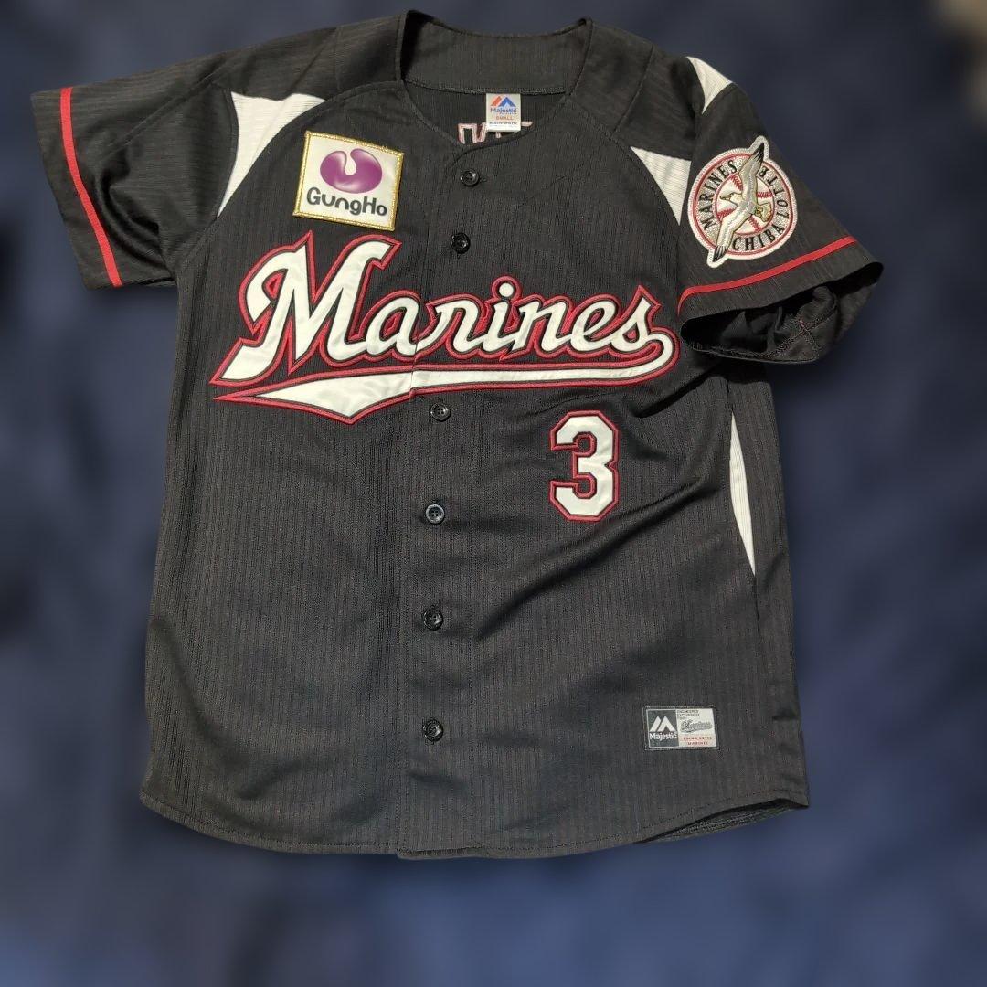 千葉ロッテマリーンズ ユニフォーム 角中勝也 #3 ビジター Sサイズ