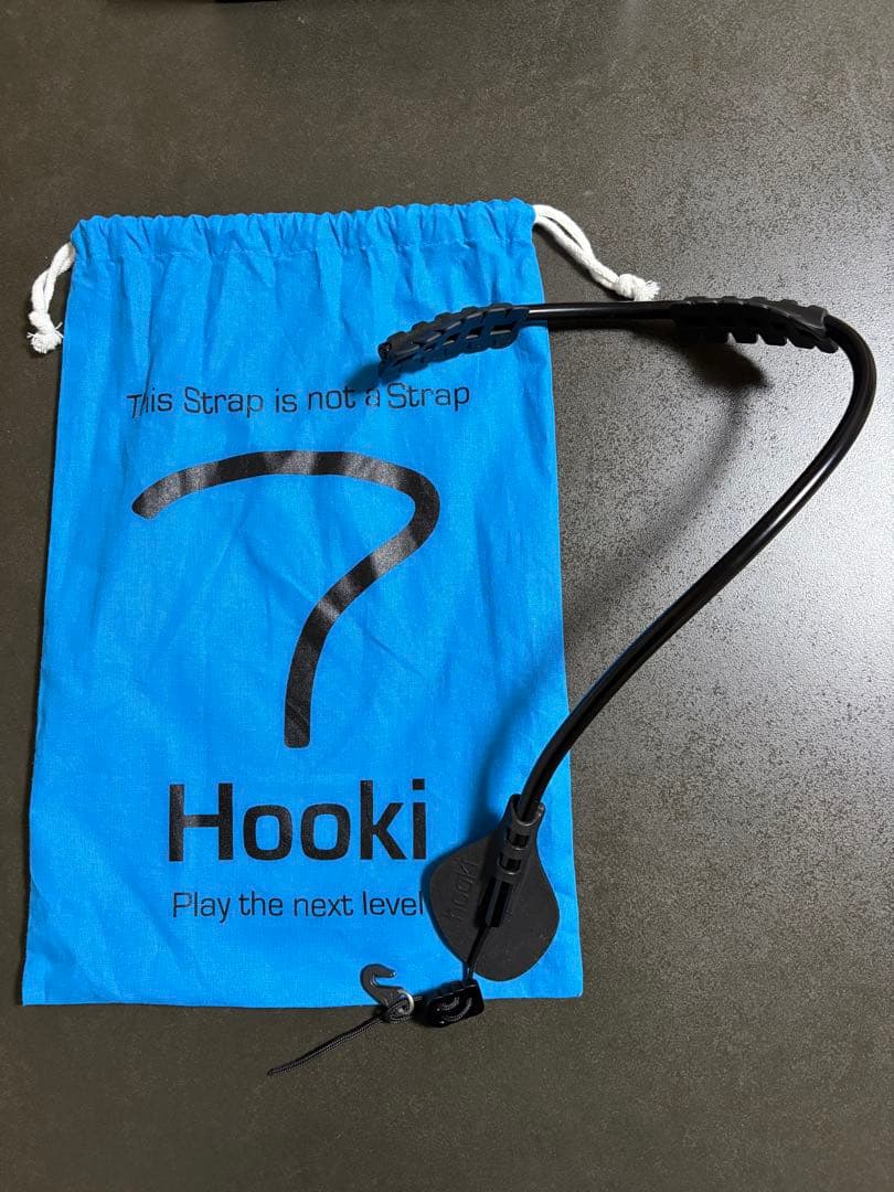 【新品未使用品】hooki ストラップ Lサイズ Black サックス