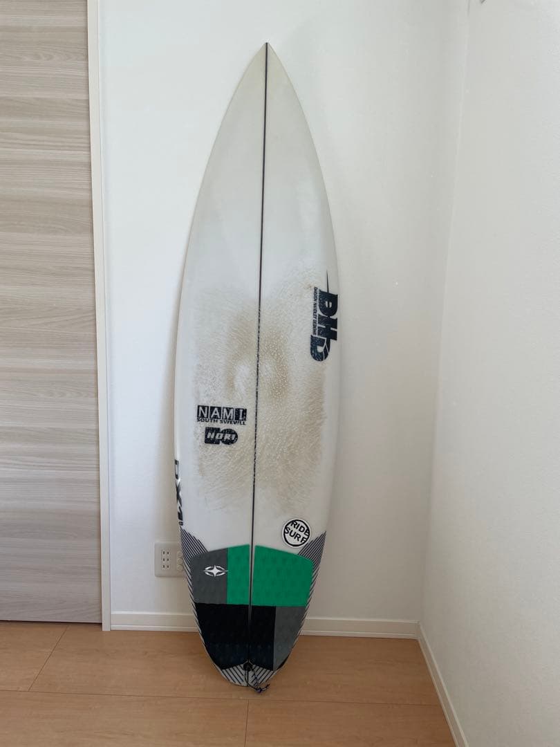 【カバー付】DHD DX1 ショートボード ホワイト/グリーン