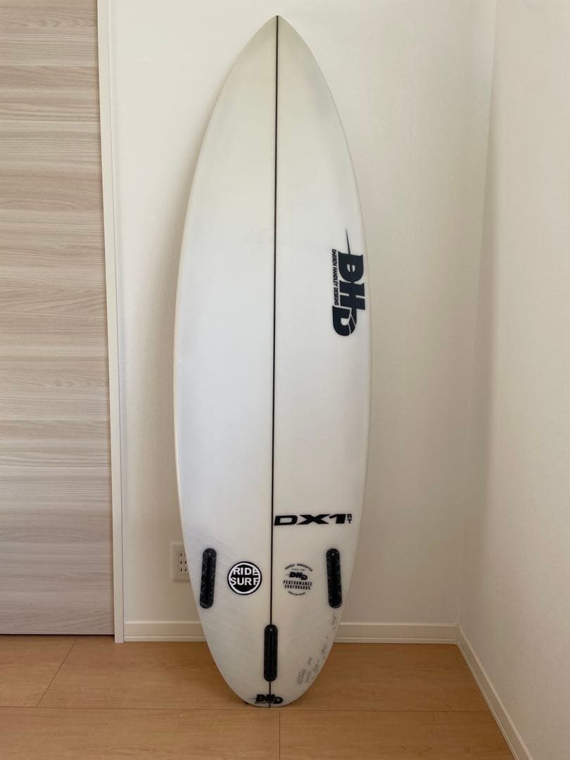 【カバー付】DHD DX1 ショートボード ホワイト/グリーン