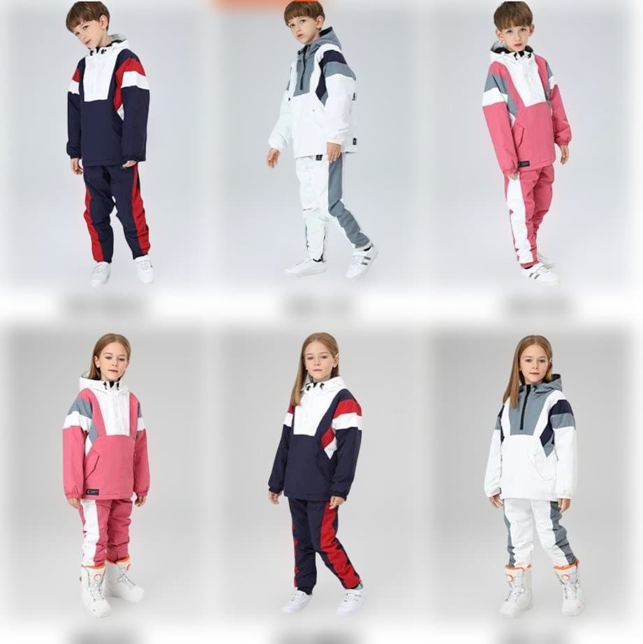 子ども用スノーボードウェア カラーブロック689