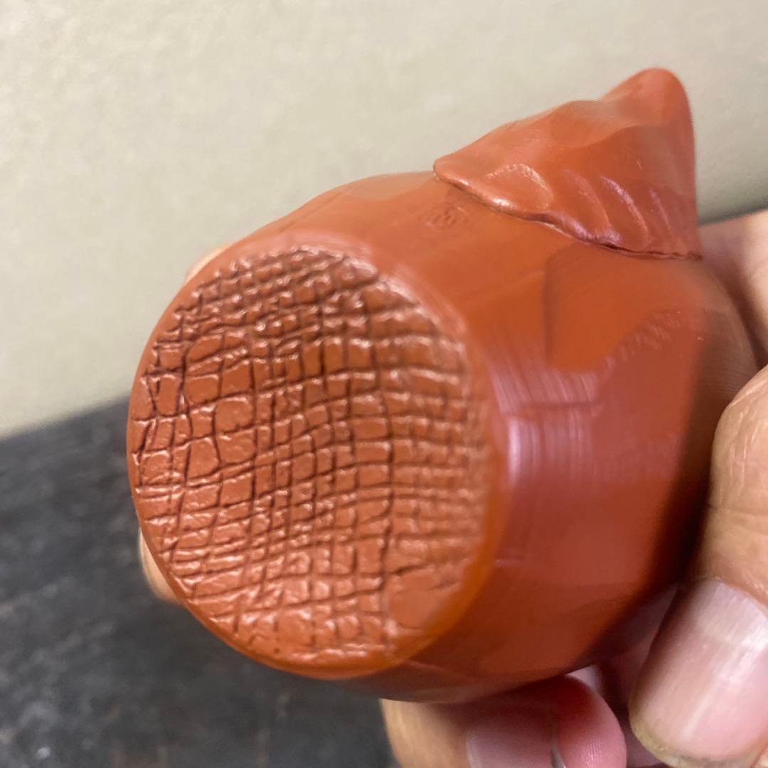 杉江木仙作　常滑急須 小型 朱泥　宝瓶　茶注A