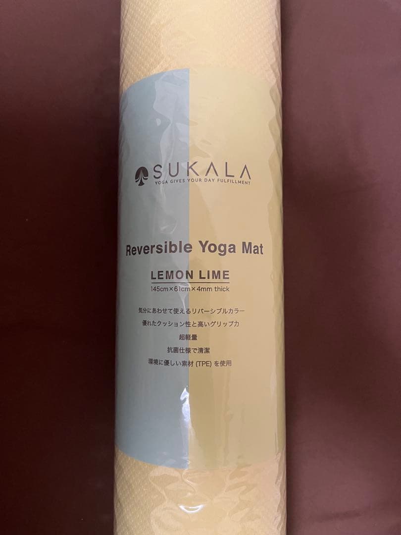 SUKALA リバーシブルヨガマット レモンライム