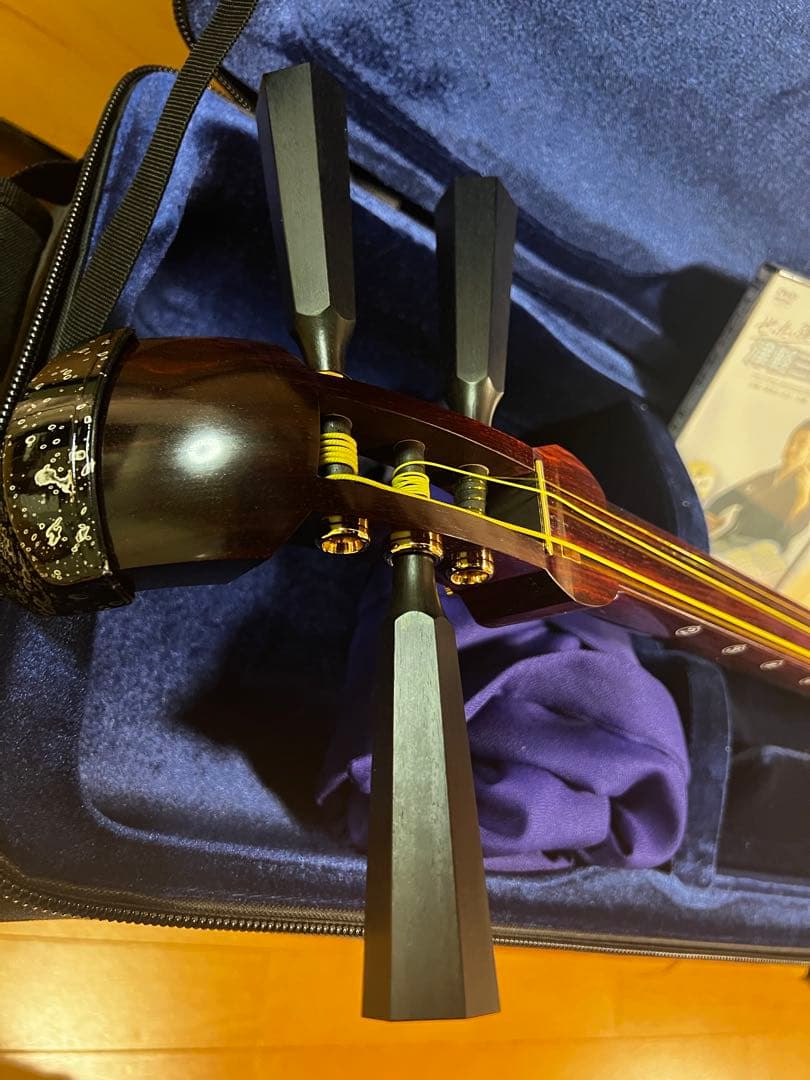 本日まで⭐︎ブラックフライデー⭐︎津軽三味線 紅木とち有 金細 黒檀人口革全てセット