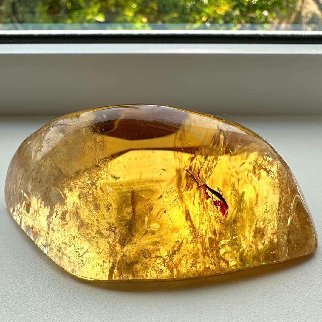 ハニーシトリン　アンバーシトリン　シトリン　フリーフォーム　137.5g 濃いめ