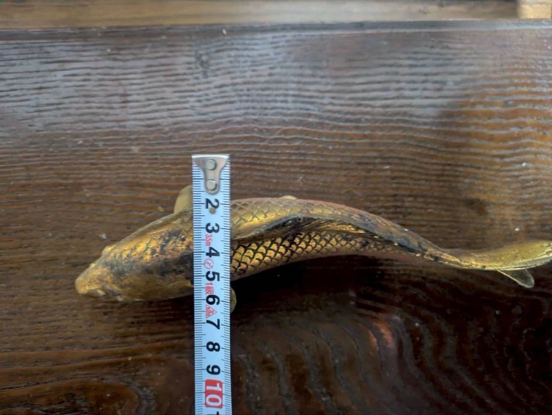 金属製 鯉の置物 約15cm