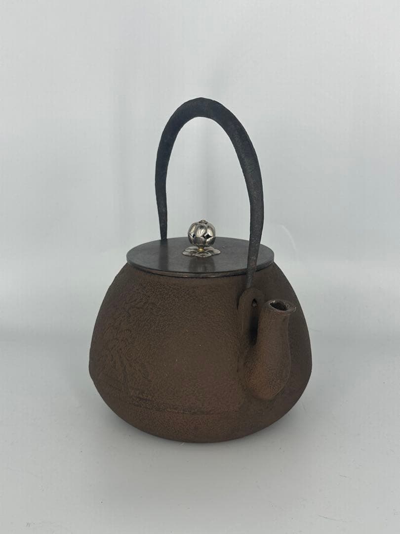 宝珠型　鉄瓶　龍文堂　箱付き　煎茶道具