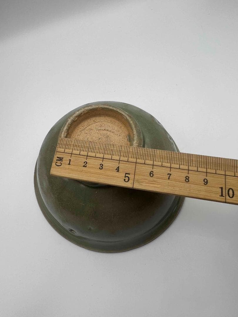 元時代　青磁　龍泉窯碗　青磁茶碗　唐物　古賞物 旧家蔵出し　茶道具(D-69)