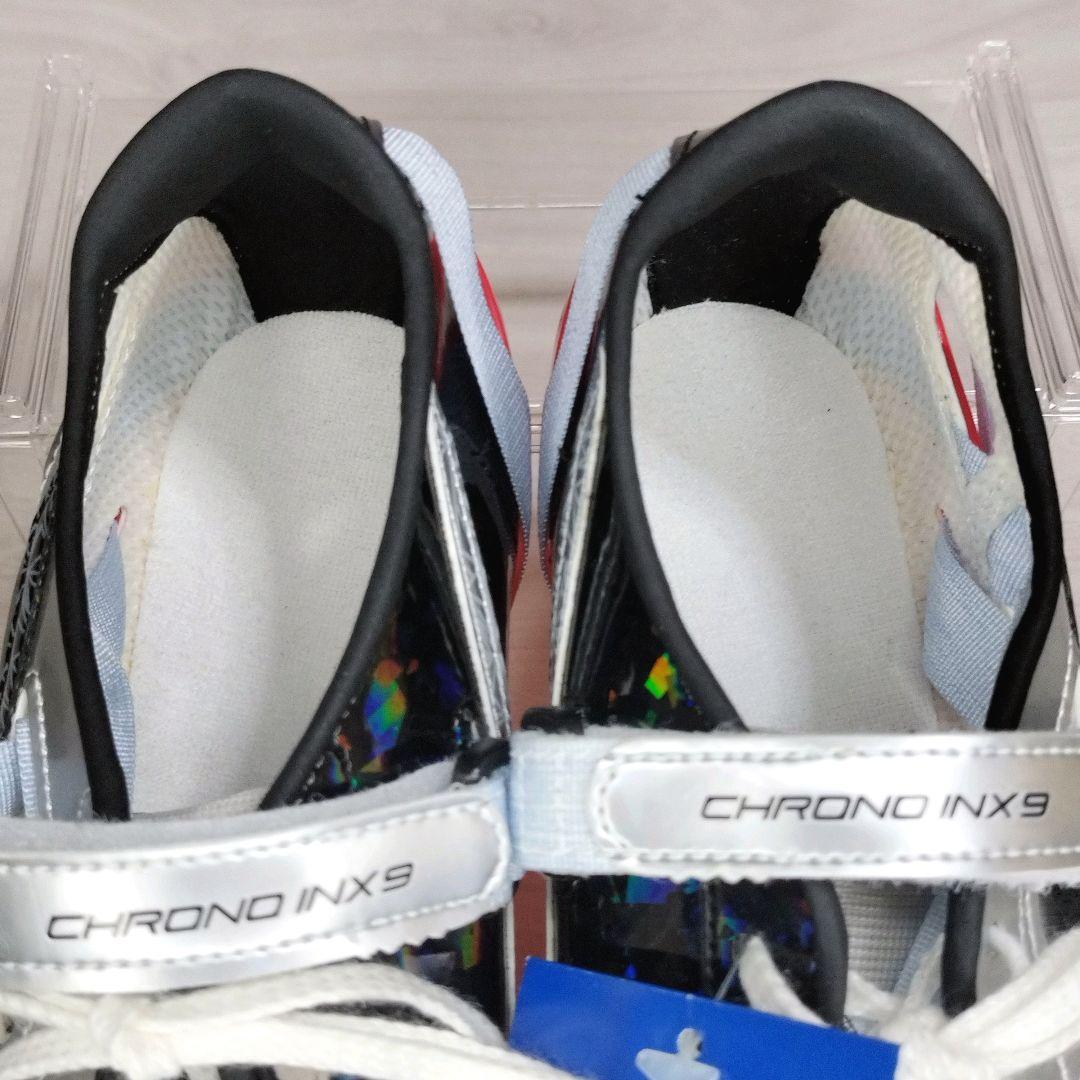 新品 ミズノ クロノインクス9 陸上短距離スパイク 27.5 黒銀 Mizuno