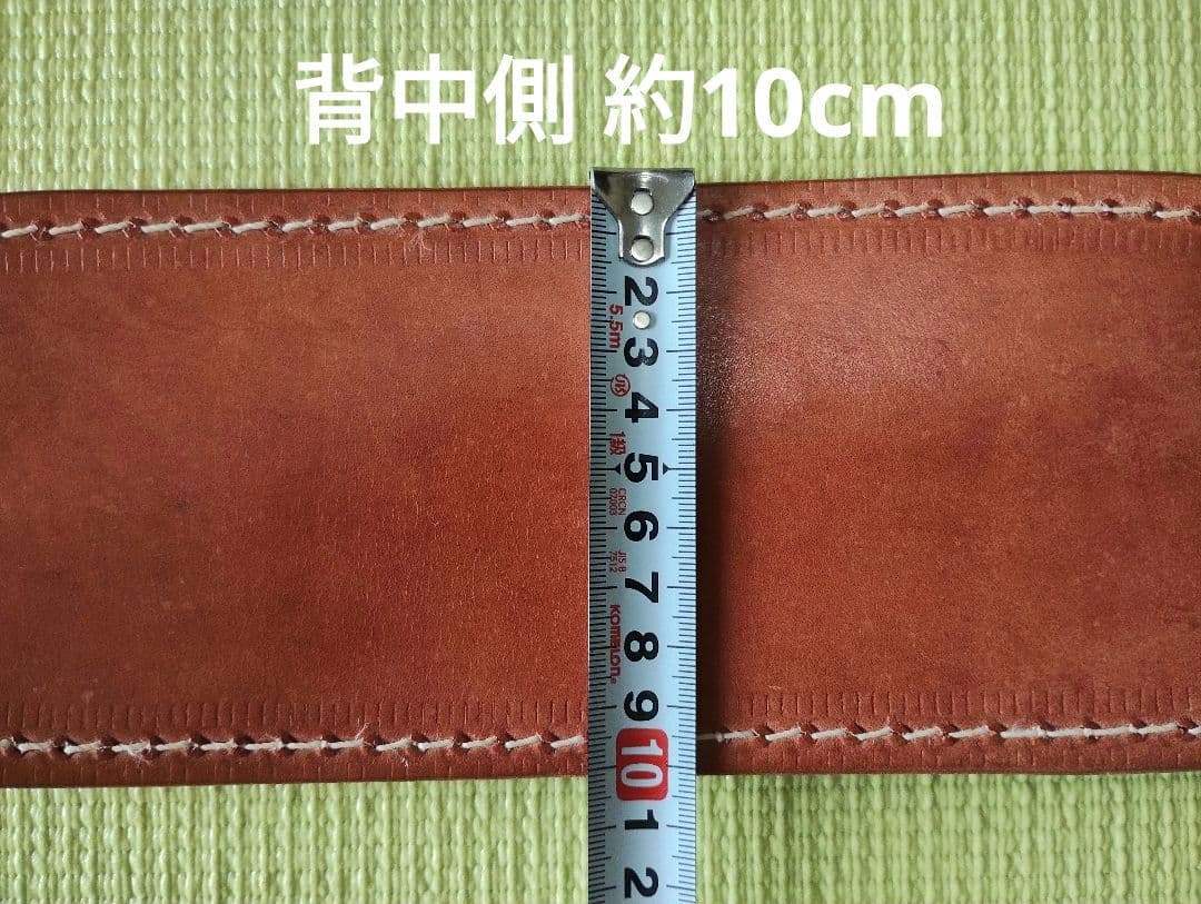 訳あり 新品トレーニングベルト パワーベルト ヌメ革 田崎製作所 改造済 未使用