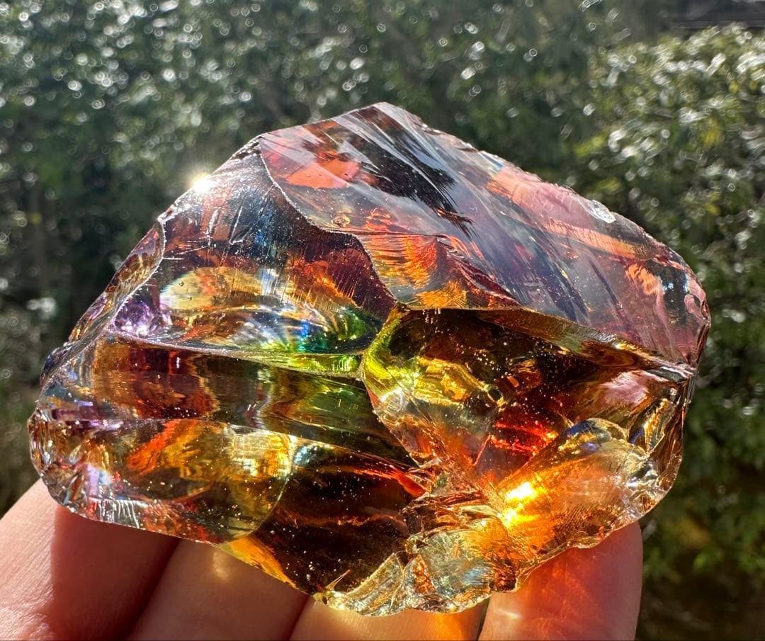 1点物レインボーアンダラクリスタル西ジャワ島マルチカラー高次元ヒーリング瞑想覚醒